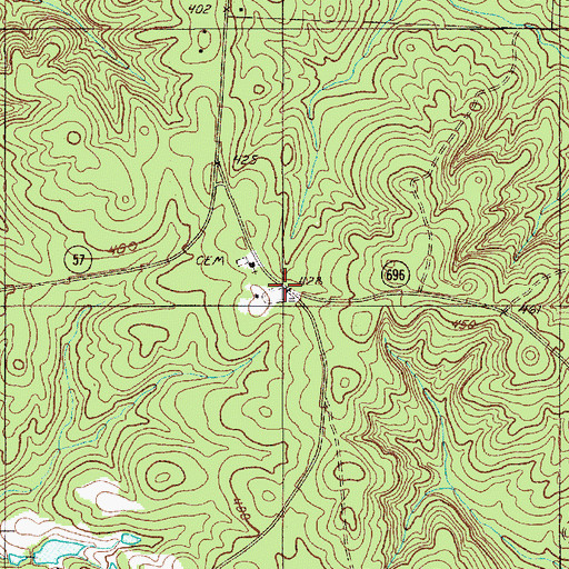 Topographic Map of Red Hill, SC