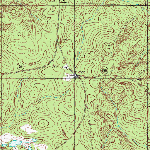 Topographic Map of Red Hill School (historical), SC