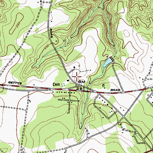 Topographic Map of Saint John Church (historical), SC