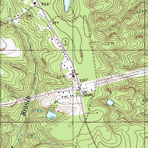 Topographic Map of Saint Matthews Methodist Episcopal Church, SC