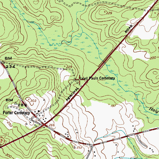 Topographic Map of Saint Pauls Church (historical), SC
