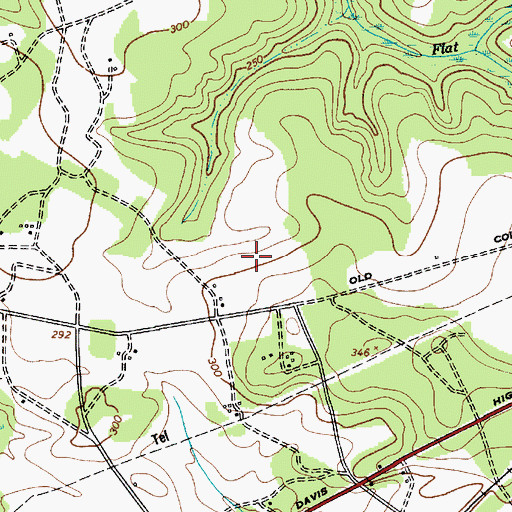 Topographic Map of Sandwood Hills, SC
