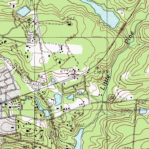Topographic Map of Spalding (historical), SC