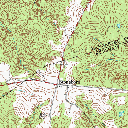 Topographic Map of Stoneboro School (historical), SC