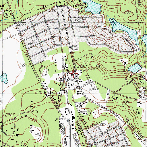 Topographic Map of Tabernacle Church, SC