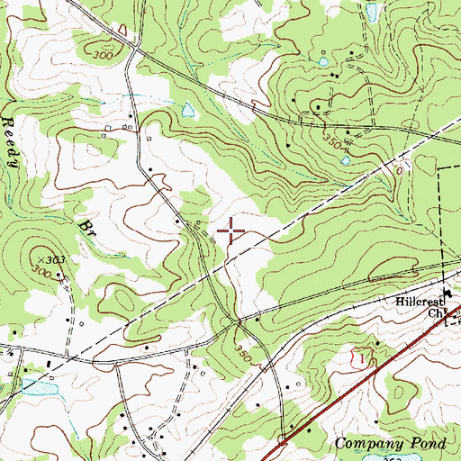 Topographic Map of Tupelo Creek, SC