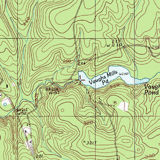 Topographic Map of Vaughans Mill (historical), SC