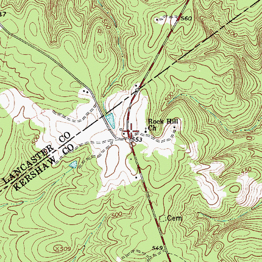 Topographic Map of Warrington, SC