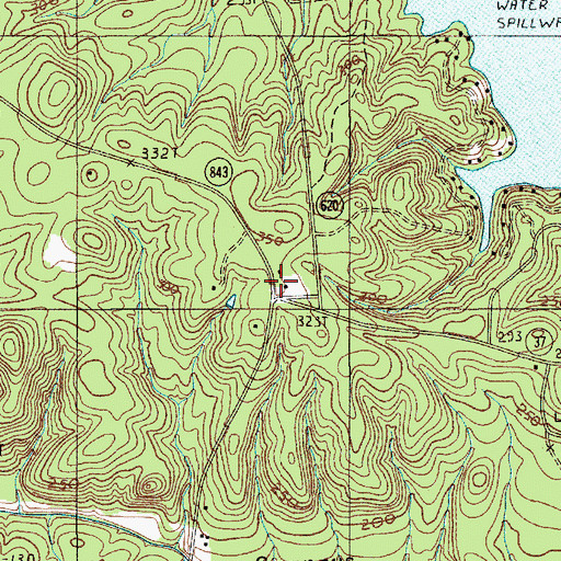 Topographic Map of Wateree School (historical), SC