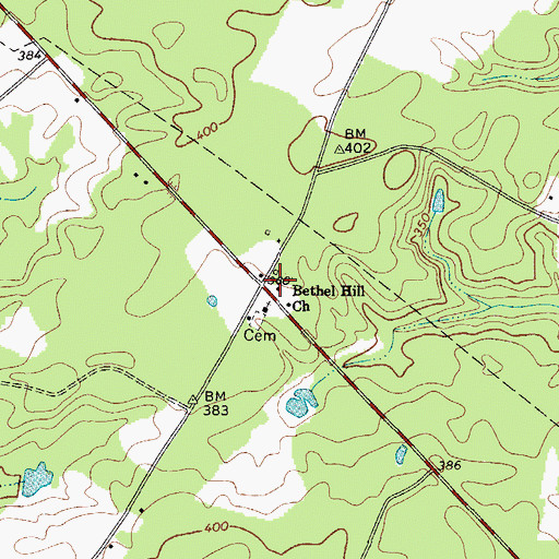 Topographic Map of West Branch School (historical), SC