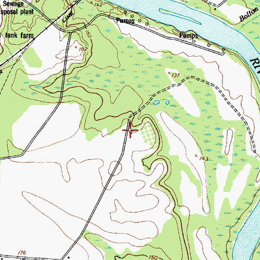 Topographic Map of Waterham Plantation (historical), SC