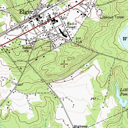 Topographic Map of White Hills, SC
