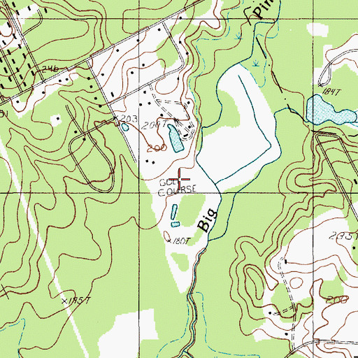 Topographic Map of White Pines Golf Course, SC