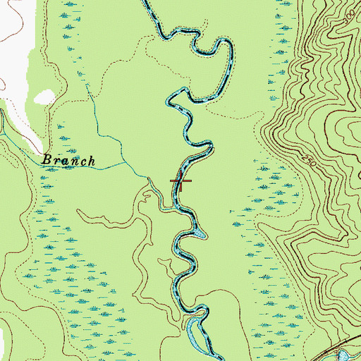 Topographic Map of Youngs Bridge (historical), SC