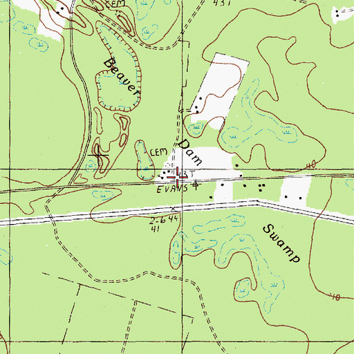 Topographic Map of Calestown, SC