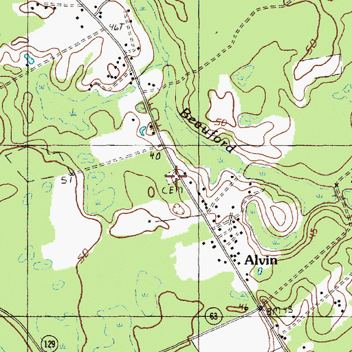 Topographic Map of Edens Cemetery, SC