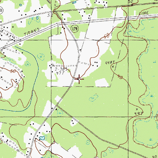 Topographic Map of Hoods Chapel Methodist Church, SC