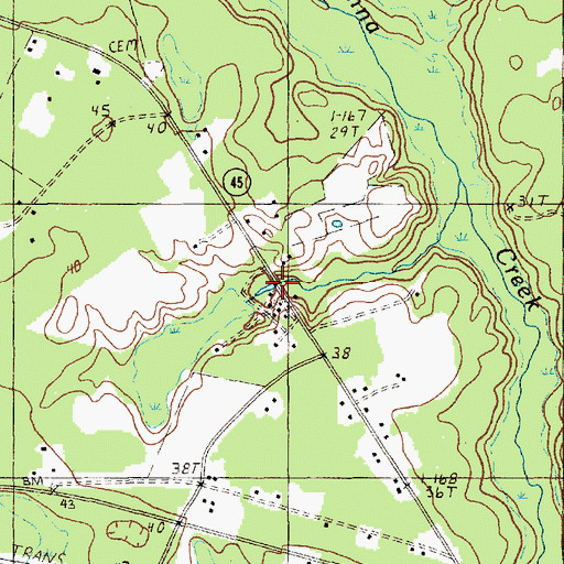 Topographic Map of Rogers Bridge, SC