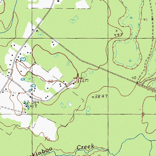 Topographic Map of Taylor Cemetery, SC
