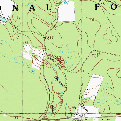 Topographic Map of Von Hollen Cemetery, SC