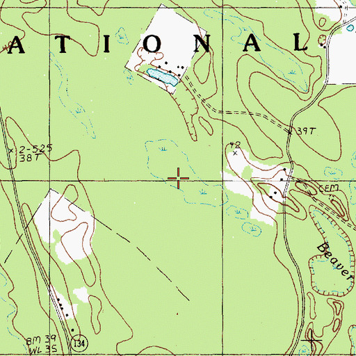 Topographic Map of Wedboo Bay, SC