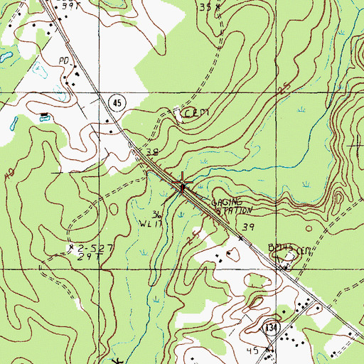 Topographic Map of Wedboo Bridge, SC