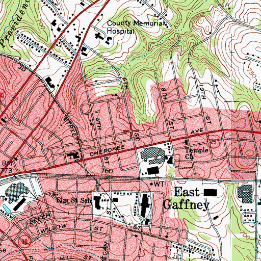 Topographic Map of Holiness Church (historical), SC
