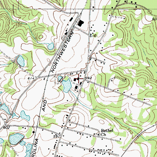 Topographic Map of County Farm Industrial Park, SC