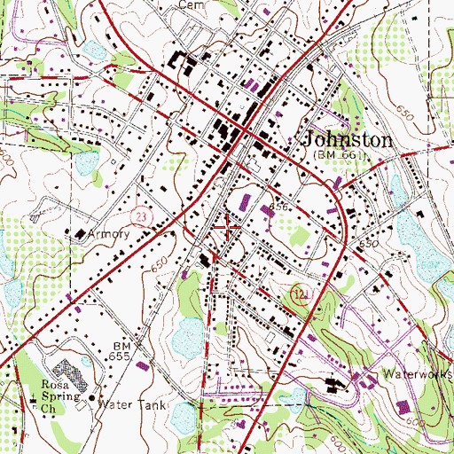 Topographic Map of Mount Zion Baptist Church, SC