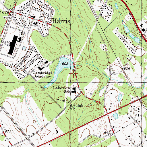 Topographic Map of Dykes School (historical), SC
