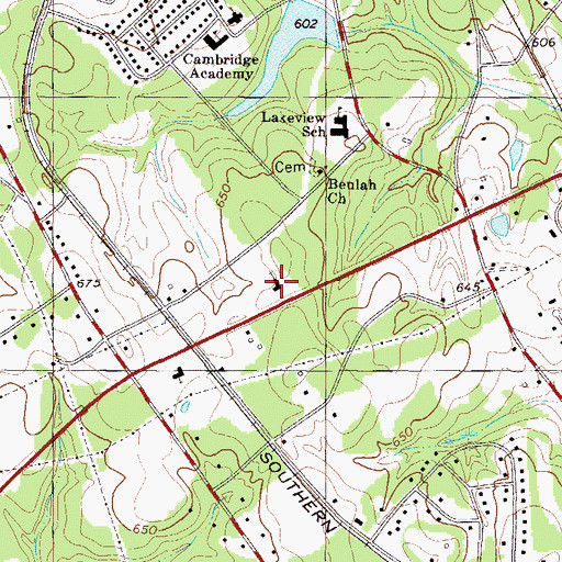 Topographic Map of Saint Mark United Methodist Church, SC