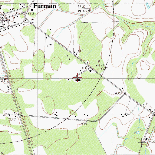 Topographic Map of Dixon Elementary School, SC
