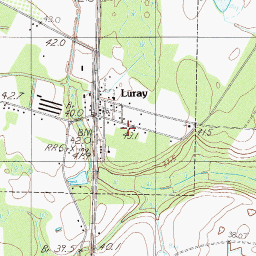 Topographic Map of Luray School (historical), SC