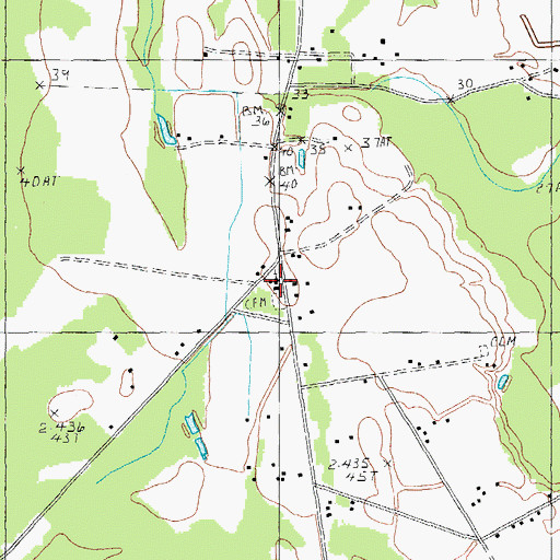 Topographic Map of Nebo School (historical), SC
