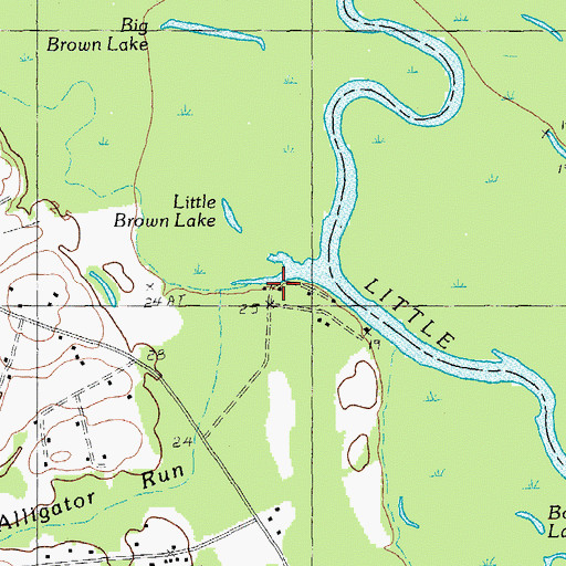 Topographic Map of White Oak Landing, SC
