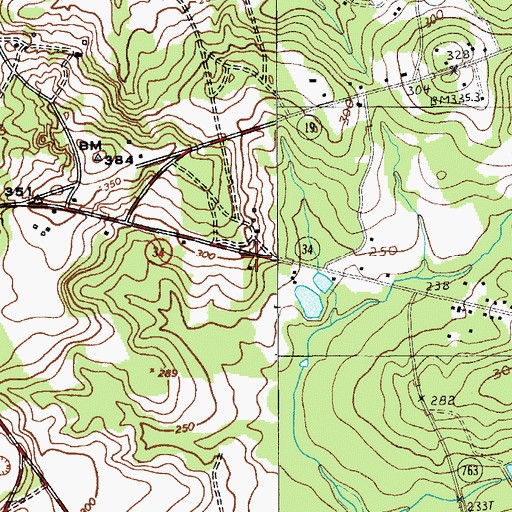Topographic Map of Antioch School (historical), SC