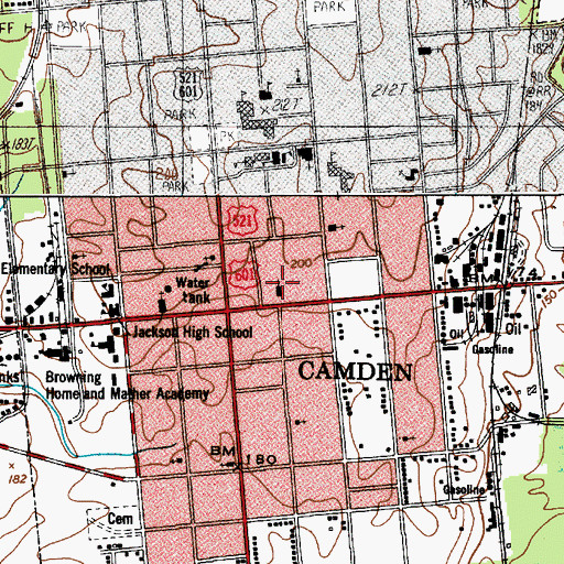 Topographic Map of Bethseda Presbyterian Church, SC