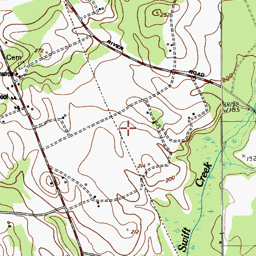 Topographic Map of Burrows Tract (historical), SC
