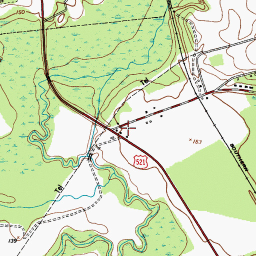 Topographic Map of Carrison Mill (historical), SC
