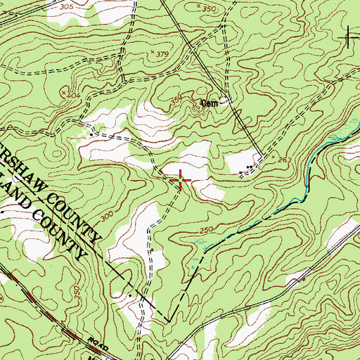 Topographic Map of Cedar Creek, SC