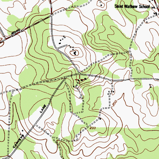 Topographic Map of Charlotte Thompson School (historical), SC