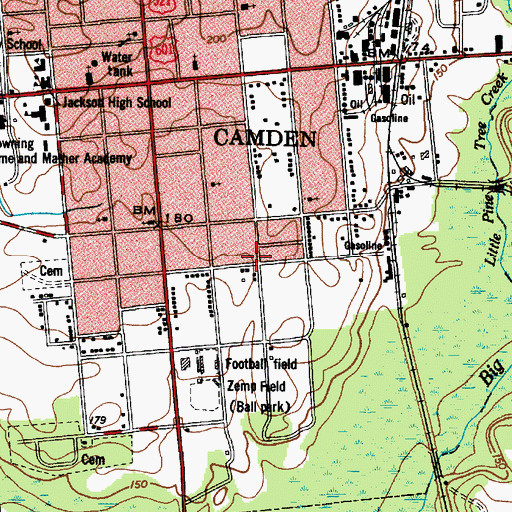 Topographic Map of Church of Christ, SC
