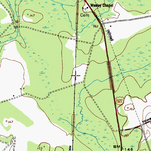 Topographic Map of Deloach (historical), SC
