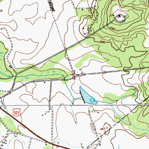 Topographic Map of Ellerbee (historical), SC