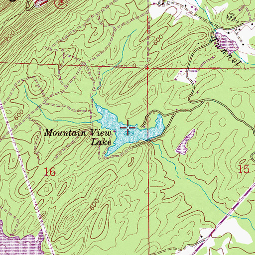 Topographic Map of Mountain View Lake, AL