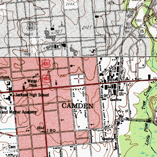 Topographic Map of Hampton Park, SC