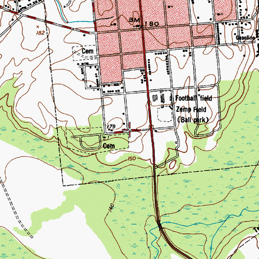Topographic Map of Jewish Cemetery, SC
