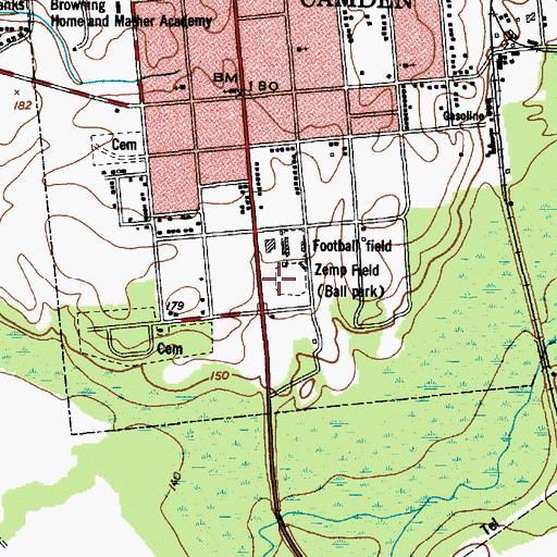 Topographic Map of Legion Park, SC