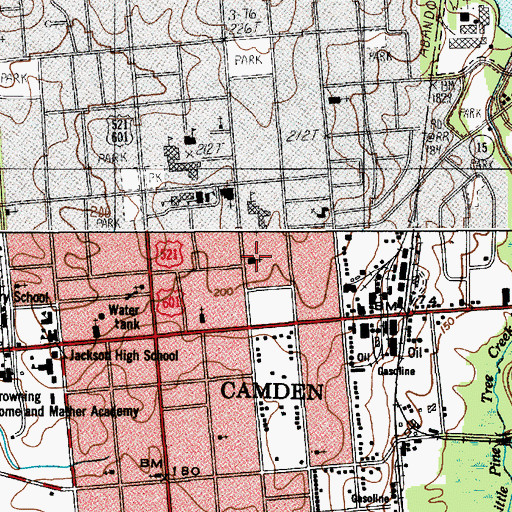 Topographic Map of Lyttleton Street United Methodist Church, SC