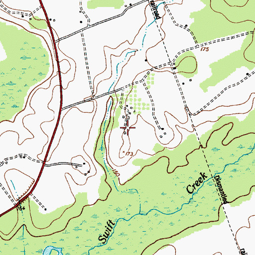 Topographic Map of Pine Grove Plantation (historical), SC